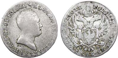 Лот №407, 2 злотых 1816 года. IB.