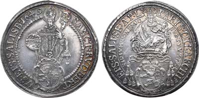 Лот №15,  Священная Римская империя. Архиепископство Зальцбург. Талер 1649 года.