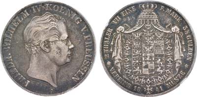 Лот №25,  Германия. Королевство Пруссия. Фридрих Вильгельм IV. 2 талера 1841 года.