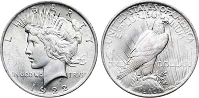 Лот №41,  США. 1 доллар 1922 года.
