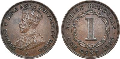 Лот №45,  Британский Гондурас. 1 цент 1926 года.