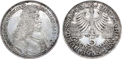 Лот №48, Федеративная республика Германия. 5 марок 1955 года.