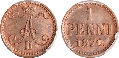Лот №563, 1 пенни 1870 года.