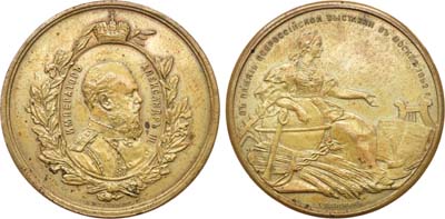 Лот №599, Медаль 1882 года. В память Всероссийской выставки в Москве.