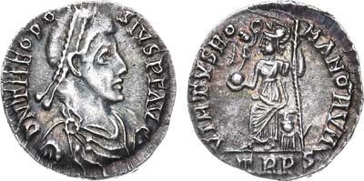 Лот №14,  Римская империя. Император Феодосий I. Силиква 388-395 гг. н.э.