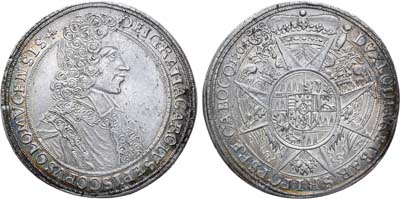 Лот №67,  Священная Римская Империя. Архиепархия Оломоуца. Архиепископ Карл III. Талер 1704 года.