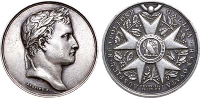 Лот №81,  Франция. Наполеон I. Медаль 1804 года в память учреждения Ордена Почетного легиона.