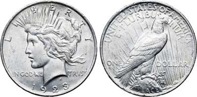 Лот №91,  США. 1 доллар 1923 года..