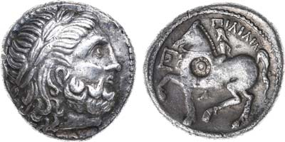 Лот №9,  Кельтское подражание тетрадрахме Филиппа II. IV-III вв. до н.э.