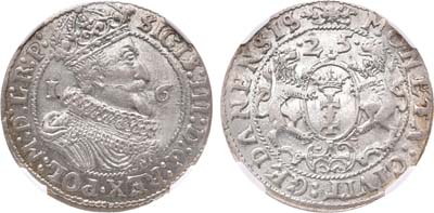 Лот №15,  Польское королевство. Данциг. Король Сигизмунд III. Орт (1/4 талера) 1625 года.