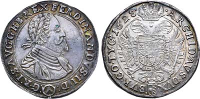 Лот №16,  Священная Римская Империя. Император Фердинанд II. Талер 1628 года.