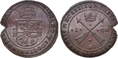 Лот №17,  Швеция. Королевство. Королева Кристина (1632-1654). 1 эре 1639 года.