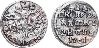 Лот №385, 1 грош 1761 года.