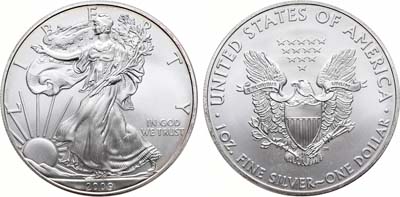 Лот №102,  США. 1 доллар 2009 года.