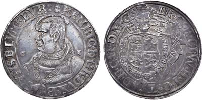 Лот №10,  Священная Римская Империя. Княжество Брауншвейг-Вольфенбюттель. Князь Генрих Младший. Талер 1561 года.
