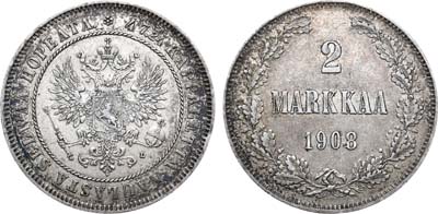 Лот №1161, 2 марки 1908 года. L.