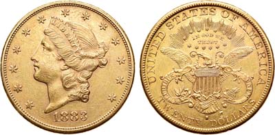 Лот №30,  США. 20 долларов 1883 года.