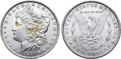 Лот №32,  США. 1 доллар 1890 года.