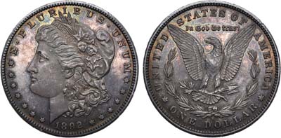 Лот №33,  США. 1 доллар 1892 года.