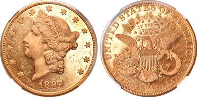 Лот №35,  США. 20 долларов 1897 года.