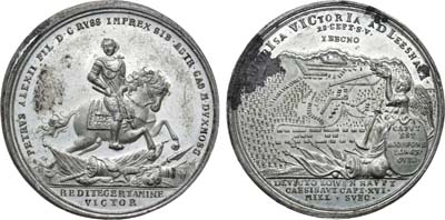 Лот №448, Медаль 1708 года. В память сражения при Лесной.