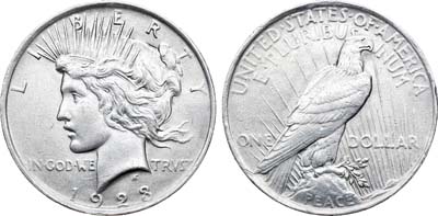 Лот №44,  США. 1 доллар 1923 года.
