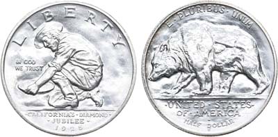 Лот №46,  США. 1/2 доллара (50 центов) 1925 года.