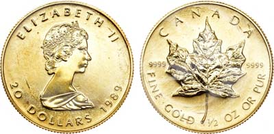 Лот №71,  Канада. 20 долларов 1989 года.