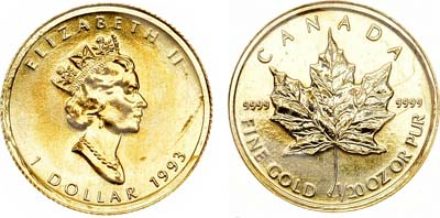 Лот №75,  Канада. 1 доллар 1993 года.