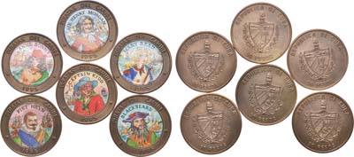 Лот №76,  Куба. Набор из 6 монет 50 песо 1995 года. Серия 