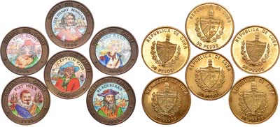 Лот №77,  Куба. Набор из 6 монет 50 песо 1995 года. Серия 
