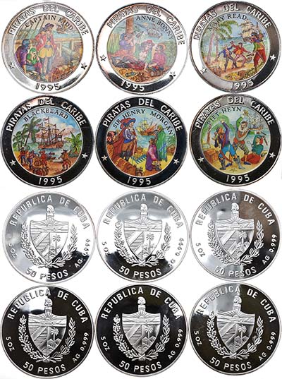 Лот №78,  Куба. Набор из 6 монет 50 песо 1995 года. Серия 