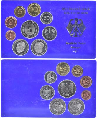 Лот №19, Набор 1975 года. из 9 монет ФРГ.
