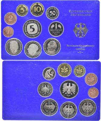 Лот №20, Набор 1981 года. из 10 монет ФРГ.