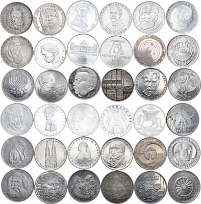 Лот №24, Набор  из 91 монеты ФРГ 1950-2001 гг.