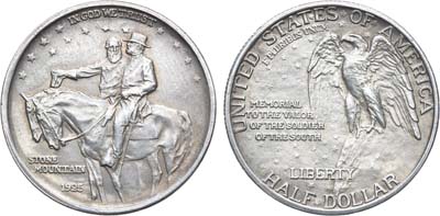 Лот №29,  США. 1/2 доллара (50 центов) 1925 года. Мемориал Стоун-Маунтин.