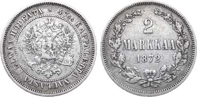 Лот №700, 2 марки 1872 года. S.