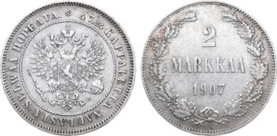 Лот №814, 2 марки 1907 года. L.