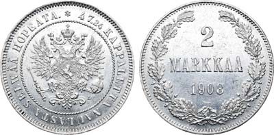 Лот №819, 2 марки 1908 года. L.
