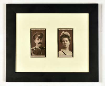 Лот №926,  Рамка с двумя фотографиями Великого Князя Георгия Михайловича и его супруги Великой Княгини Марии Георгиевны .