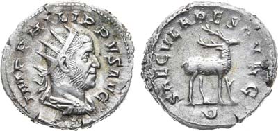 Лот №10,  Римская Империя. Император Филипп I Араб. Антониниан 248 года.