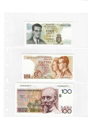 Лот №1137,  Коллекция из 22 банкнот Бельгии.