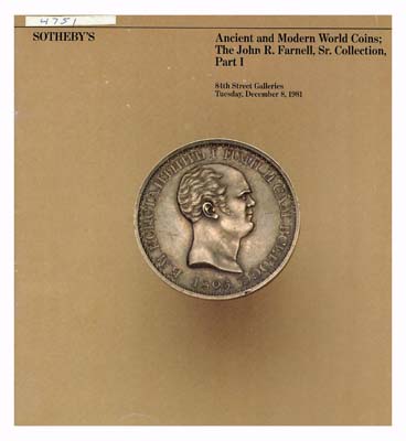 Лот №1207,  Sotheby's. Каталог аукциона. Античные монеты и современные монеты мира. Коллекция сэра Джона Р.Фарнелла. Часть I..
