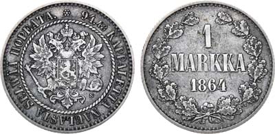 Лот №767, 1 марка 1864 года. S.