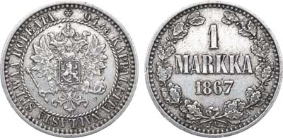 Лот №779, 1 марка 1867 года. S.