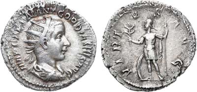 Лот №8,  Римская Империя. Император Гордиан III. Антониниан 240 года.