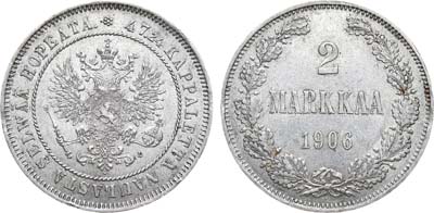 Лот №926, 2 марки 1906 года. L.