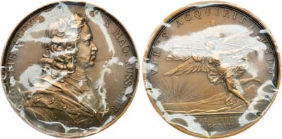 Лот №196, Медаль 1717 года. В память посещения Петром I Парижского монетного двора. Новодел.