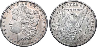 Лот №52,  США. 1 доллар 1890 года.