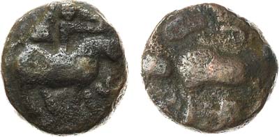 Лот №1,  Бактрия. Индо-Скифское царство. Царь Azes II (35 г. до н.э. -10 г. н.э.).